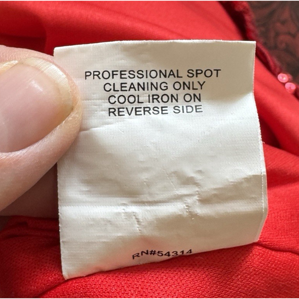 Windsor Red Mini Sparkle Dress Glam Sequin Cocktail Party Love Romantic, M - Picture 9 of 9